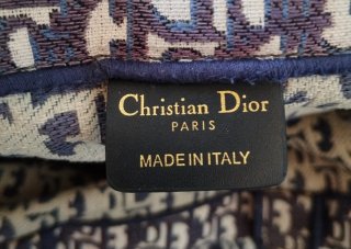 Borsa Christian Dior tote book blu oblique bag