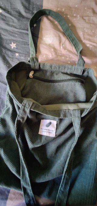 Bolso de pana verde vintage
