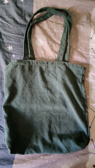Bolso de pana verde vintage