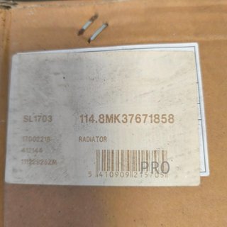 RADIADOR FIAT PUNTO NUEVO 1148MK376718581V