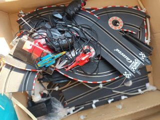 Coche Scalextric Rojo y Azul c