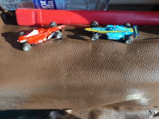 Coche Scalextric Rojo y Azul c