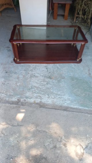 Mesa de centro madera y cristal