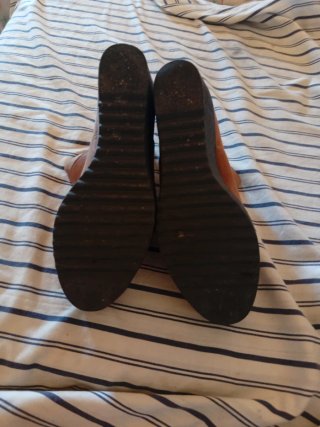 Botines de cuña marrones para mujer