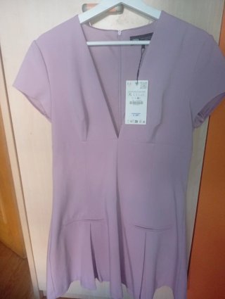 Vestido lila Zara Talla XL