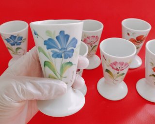 10 Mazagrans Limoges Florales
