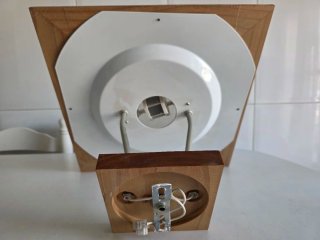 Lámpara de techo madera y cristal