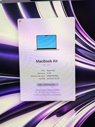 MacBook Air 2022 Gris/Plata