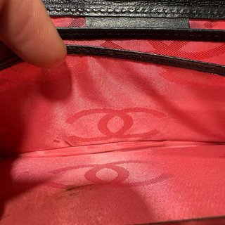 Cartera Chanel Cuero Negro y Blanco