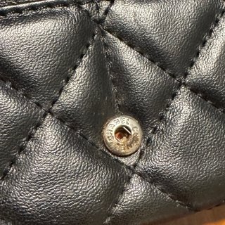 Cartera Chanel Cuero Negro y Blanco
