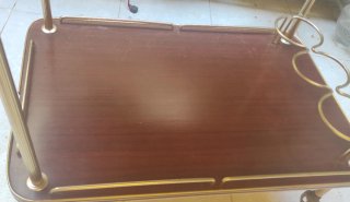Camarera vintage de madera y metal