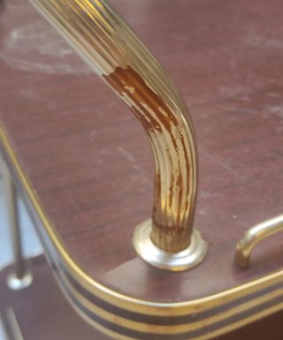 Camarera vintage de madera y metal