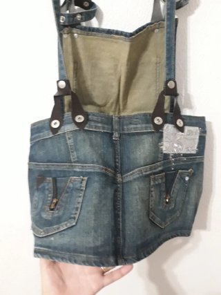 Mono falda KNO jeans azul