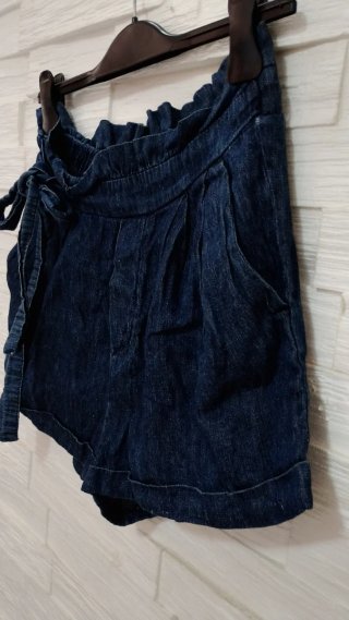 Pantaloncini jeans donna vita alta L
