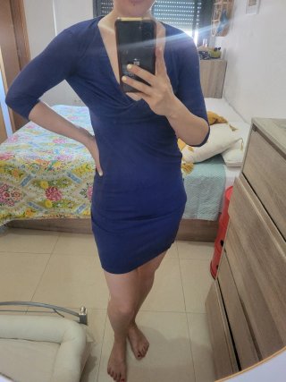 Vestido Azul Mango Talla M