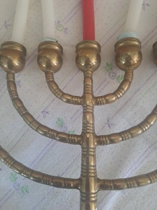 Candelabro Dorado Metálico