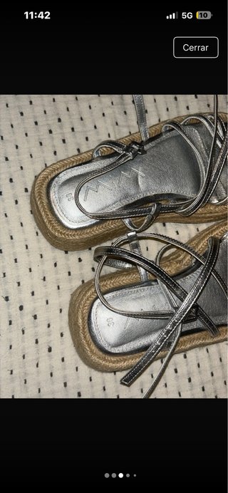 Sandalias MIM Plataforma Beige/Plata