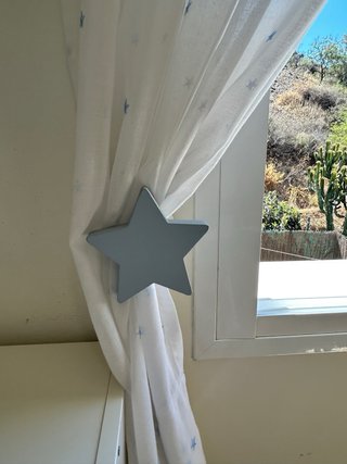 Cortina infantil estrellas celeste