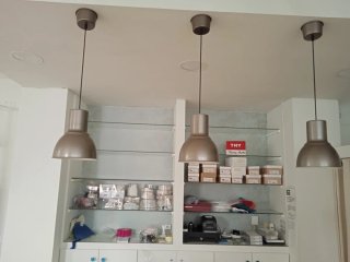 Lámpara colgante metal gris