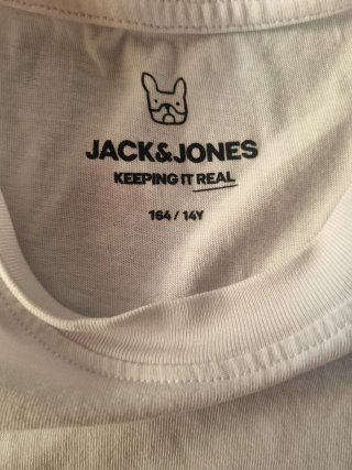 Camiseta Jack & Jones Blanca | Talla 164 / 14Y