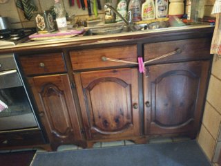 Cucina in legno massiccio anni '70