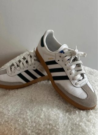 Zapatillas Adidas Samba Blancas y Verdes
