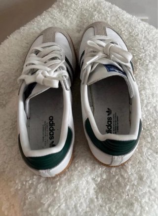 Zapatillas Adidas Samba Blancas y Verdes