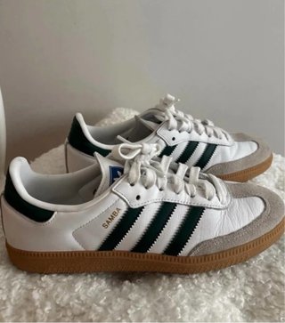 Zapatillas Adidas Samba Blancas y Verdes
