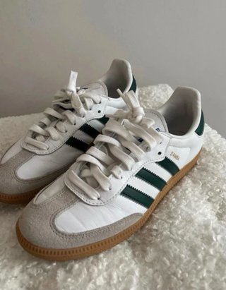 Zapatillas Adidas Samba Blancas y Verdes