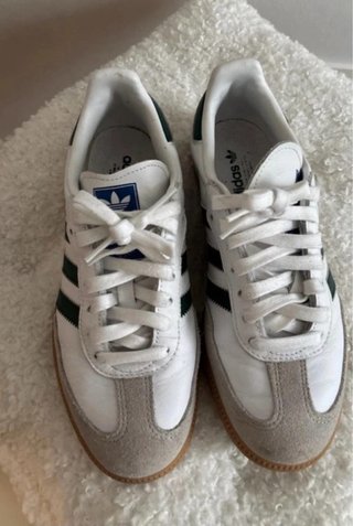 Zapatillas Adidas Samba Blancas y Verdes