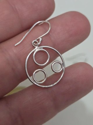 Pendientes Plata 925 Ley Aro Círculos