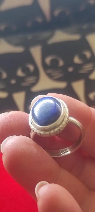 Anillo Plata Ley y Lapislázuli Natural