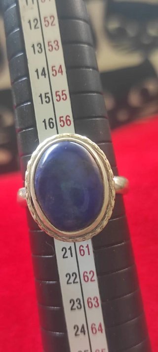 Anillo Plata Ley y Lapislázuli Natural