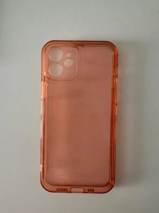 Custodia trasparente rosa per iPhone 12