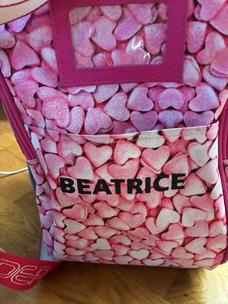 Borsa pattini Edea gatto rosa grigio