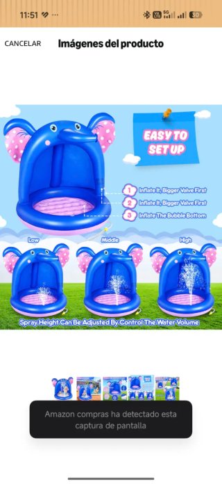 Piscina Inflable Elefante Bebé
