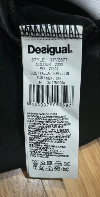 Vestido Desigual Talla xxl Negro Multicolor