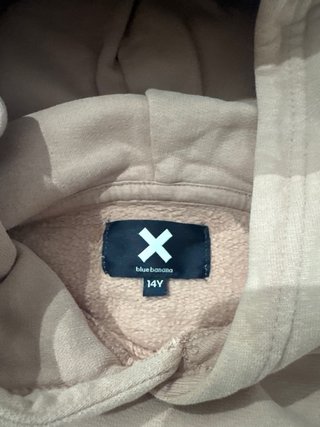 Sudadera rosa Blue Banana con logo para 14 años.