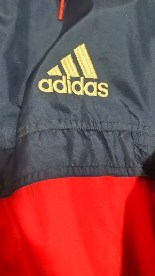 Giubbotto Adidas vintage 90s y2k retro blu e rosso