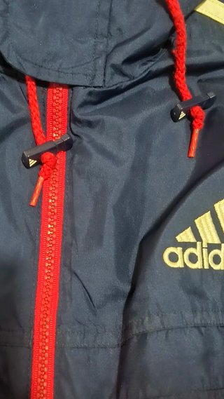 Giubbotto Adidas vintage 90s y2k retro blu e rosso