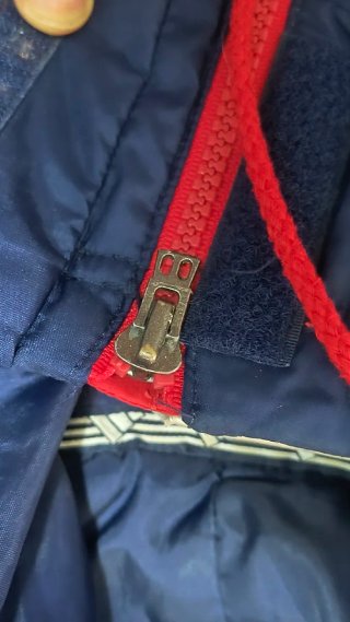 Giubbotto Adidas vintage 90s y2k retro blu e rosso