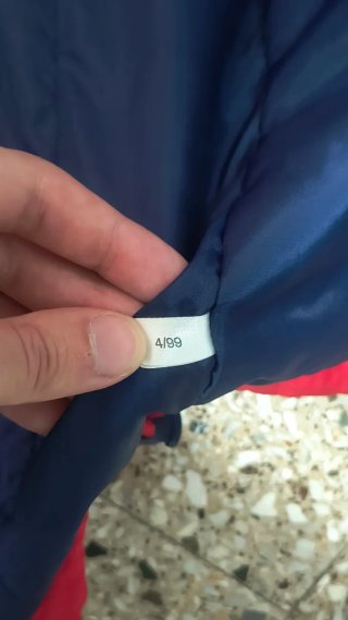 Giubbotto Adidas vintage 90s y2k retro blu e rosso