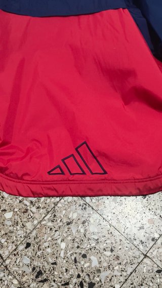 Giubbotto Adidas vintage 90s y2k retro blu e rosso