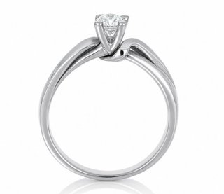 Anillo solitario diamante natural