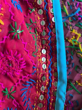 Kimono bordado multicolor talla única