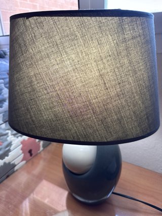 Lámpara Decorativa Beige y Negra