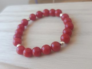 Pulsera artesanal piedras naturales. Cuentas 8mm