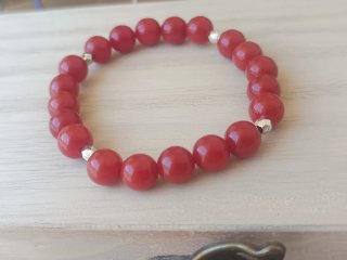 Pulsera artesanal piedras naturales. Cuentas 8mm