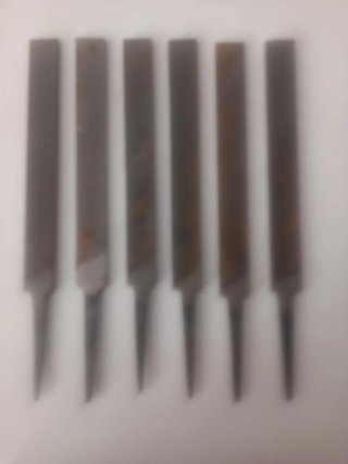 LOTE 6 LIMAS PLANAS PARALELAS 4" FINAS
