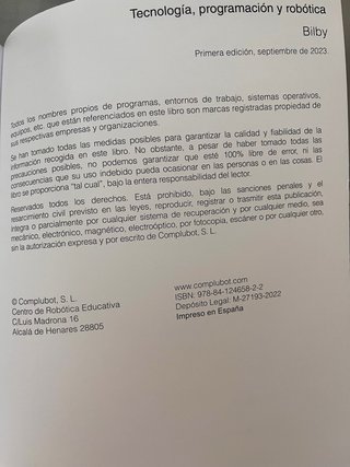 Robótica/ Libro Texto 3o ESO Complubot